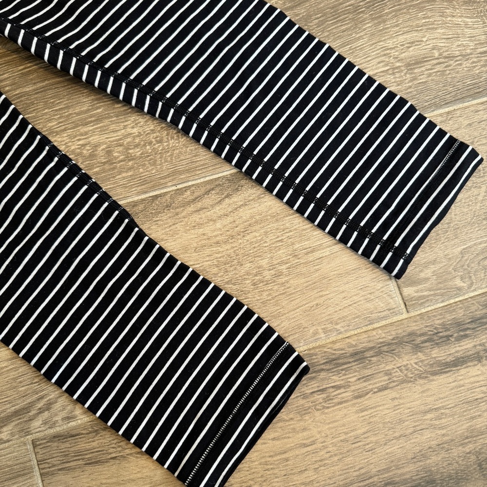 Lululemon Wunder Under Crop Parallel Stripe Black… - image 3